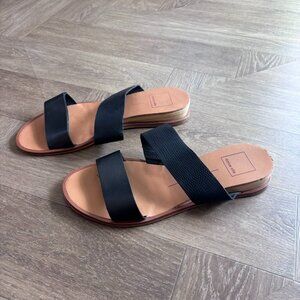 Dolce Vita Black Two Strap Slides